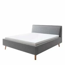Stoffbett Im Skandinavischen Stil In Grau - Cepter