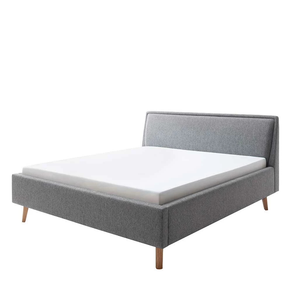 Stoffbett Im Skandinavischen Stil In Grau - Cepter