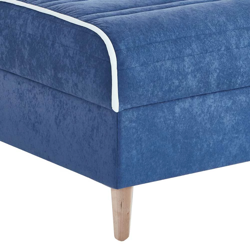 Verstellbare Daybed Polsterliege In Blau Samt - Blackbird – Bild 6