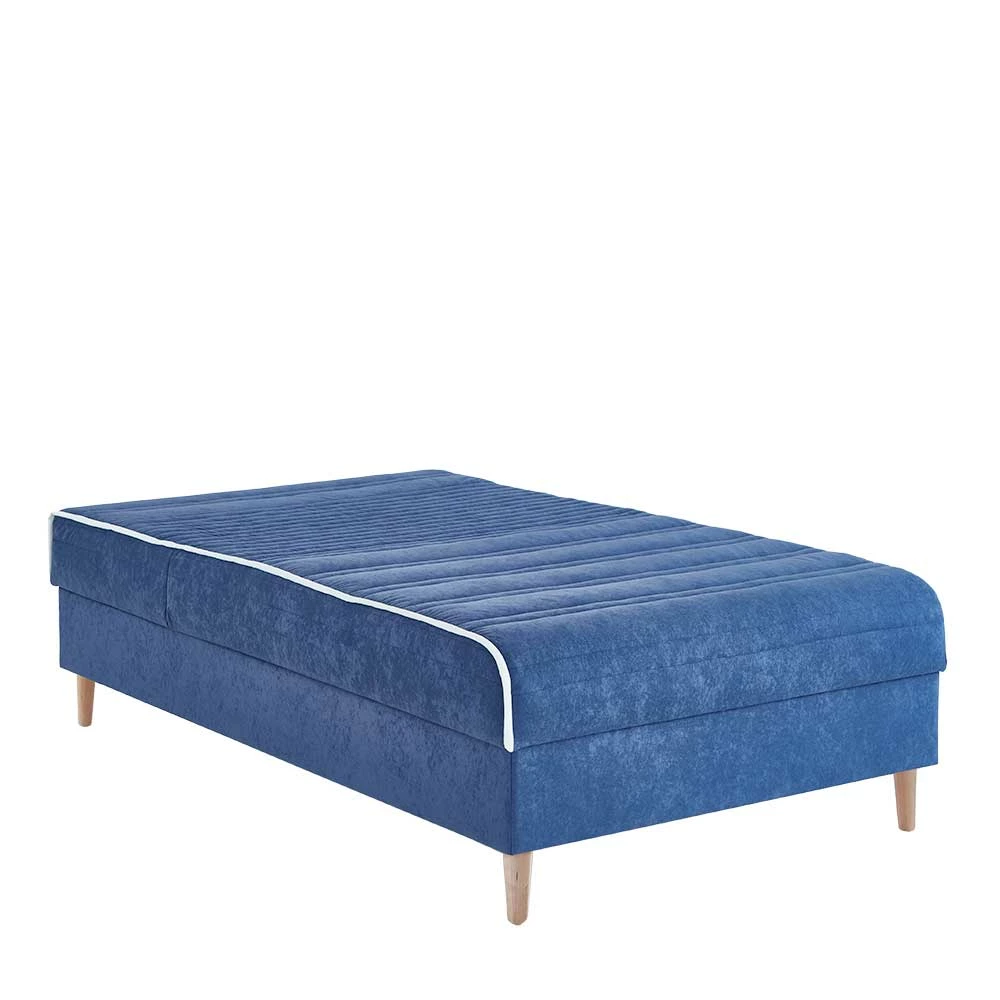 Verstellbare Daybed Polsterliege In Blau Samt - Blackbird