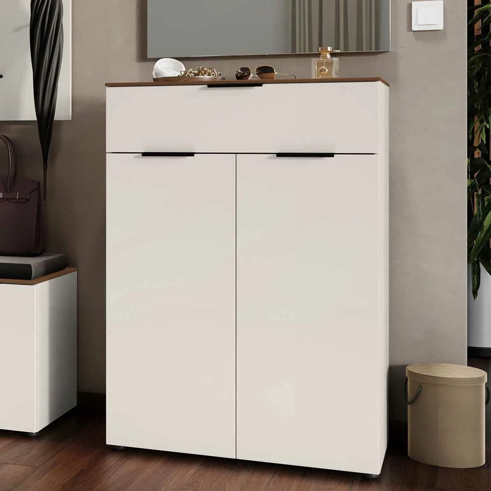 Vertiko Schuhschrank In Hellgrau & Nussbaum Optik - Bution – Bild 2