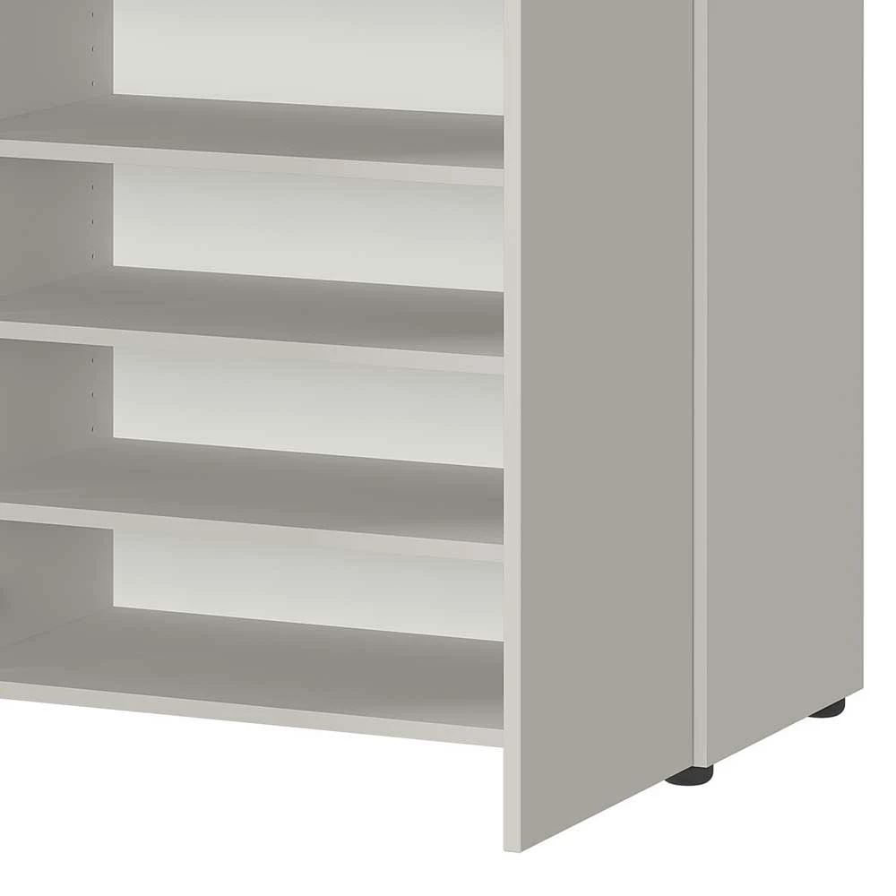 Vertiko Schuhschrank In Hellgrau & Nussbaum Optik - Bution – Bild 5