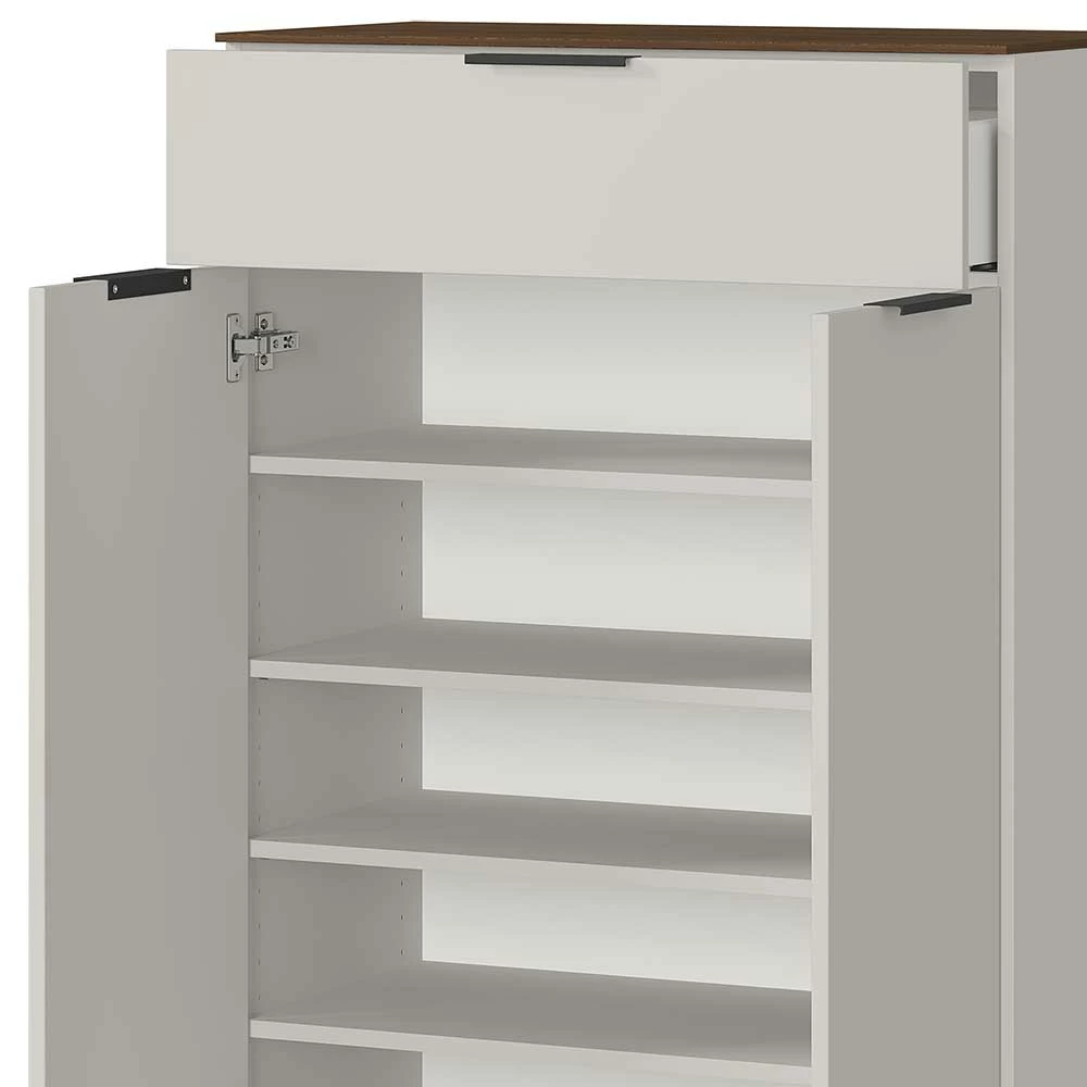 Vertiko Schuhschrank In Hellgrau & Nussbaum Optik - Bution – Bild 6