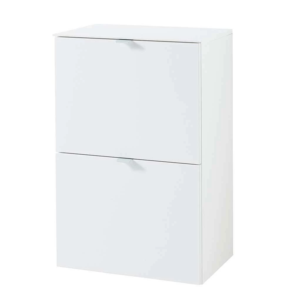 Weißer Klappen Schuhschrank 55x84x37 Cm - Indiesta
