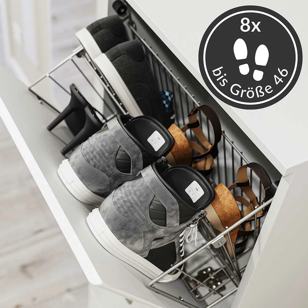 Weißer Schuhkipper Mit Schuhkörben Aus Metall - Izenzaia – Bild 5