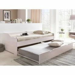 Weißes Ausziehbett Aus Kernbuche Sylvester In 90x200 Cm 11 Weißes Ausziehbett Aus Kernbuche Sylvester In 90x200 Cm -Renzo Shop weisses ausziehbett aus kernbuche in 90x200 cm sylvester 04