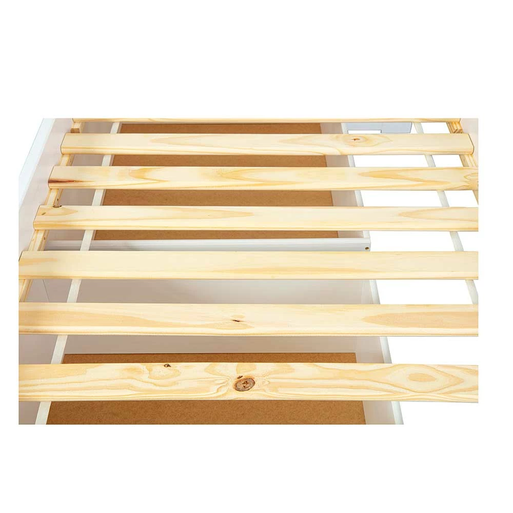 Weißes Bettgestell Mit Zwei Großen Schubladen - Kumaria – Bild 6