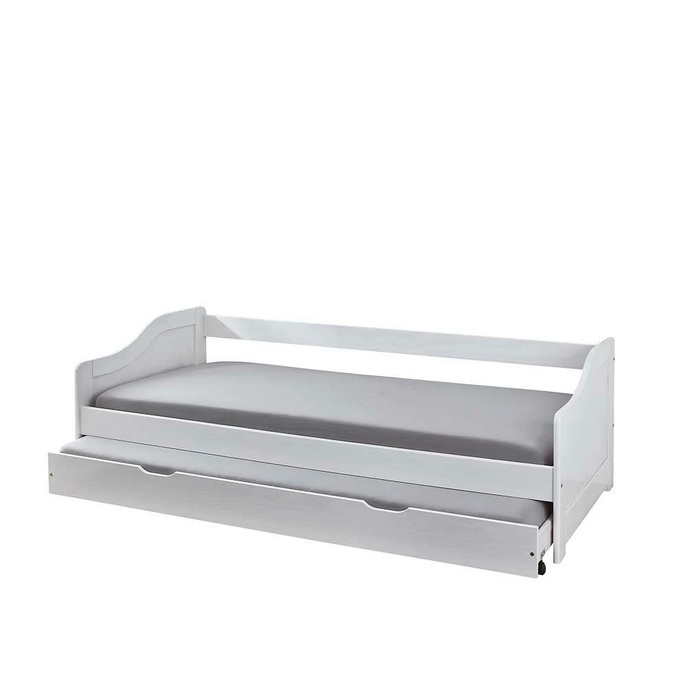 Weißes Funktionsbett Mit Rollrosten - Fistran