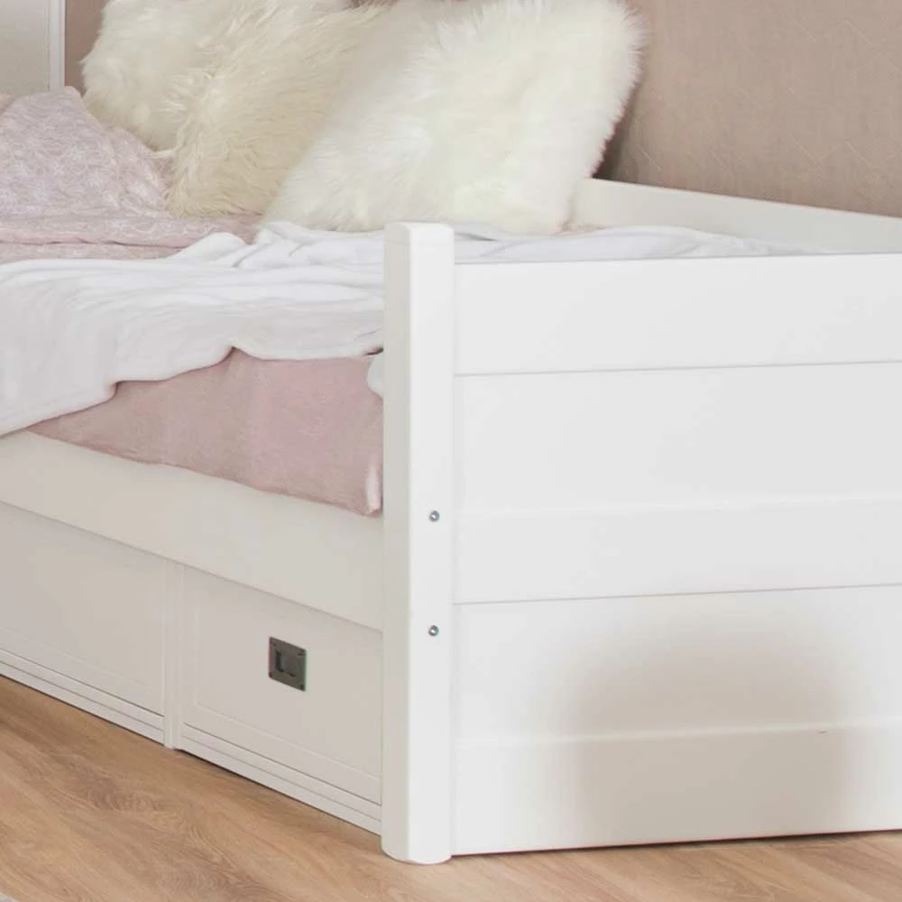 Weißes Kojenbett 90x200 Mit 3 Schubladen - Eicando – Bild 4
