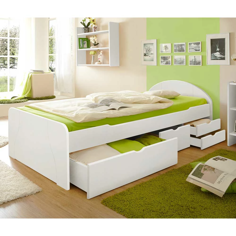 Weißes Komfortbett Mit Stauraum - Filomena – Bild 3