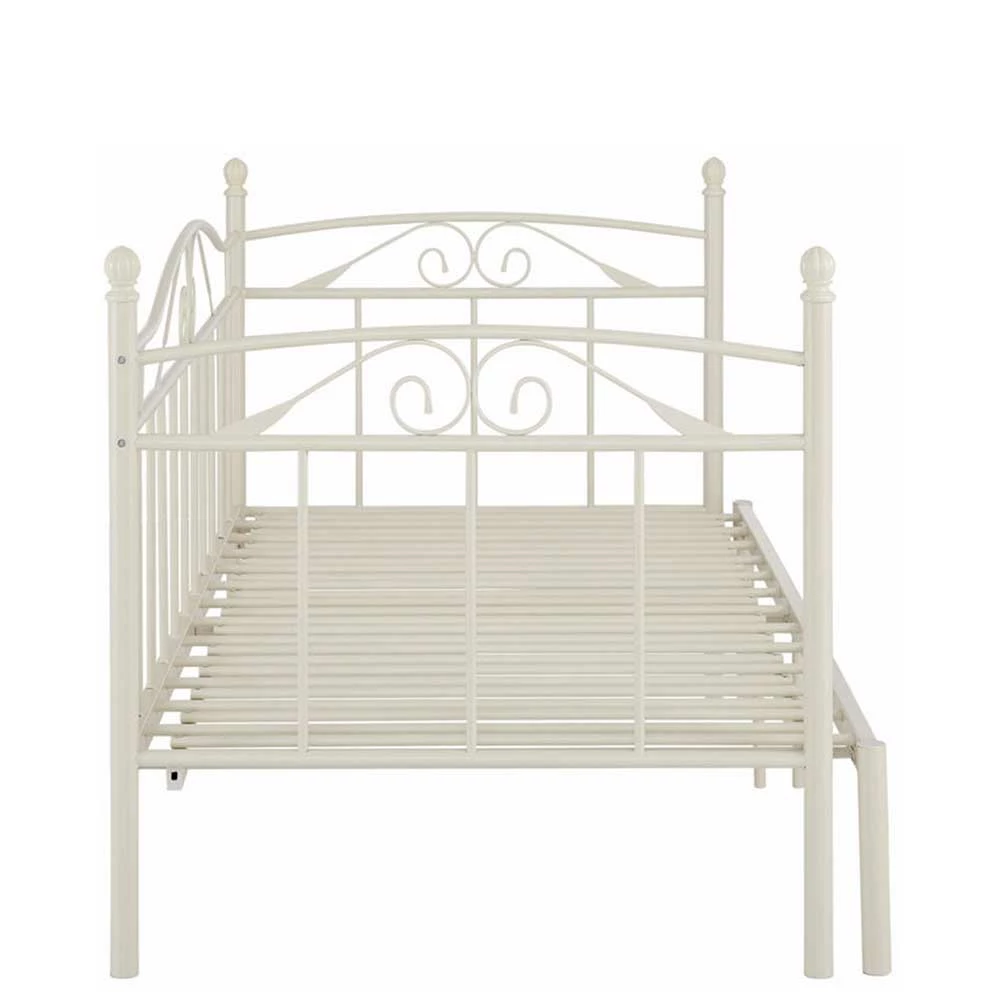 Weißes Metall Bett Ausziehbar - Enjessa – Bild 3