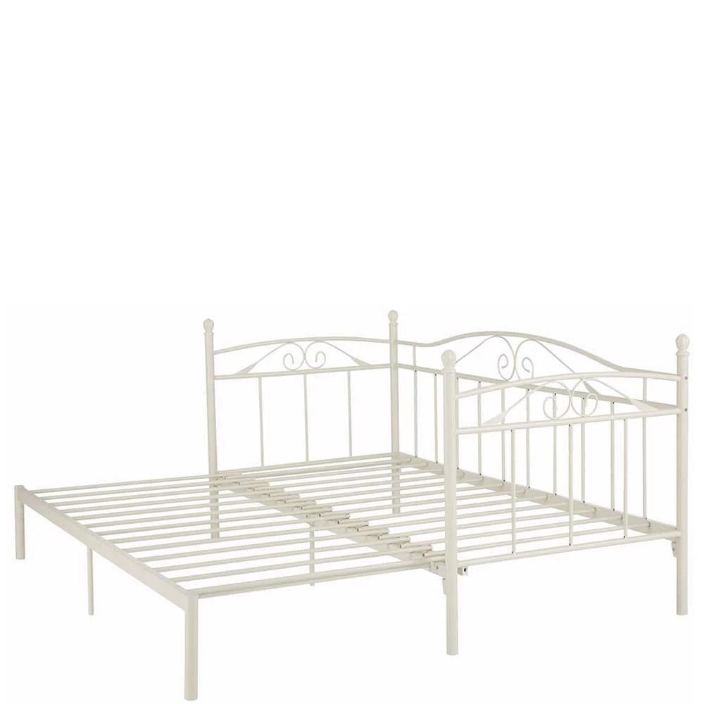 Weißes Metall Bett Ausziehbar - Enjessa – Bild 5