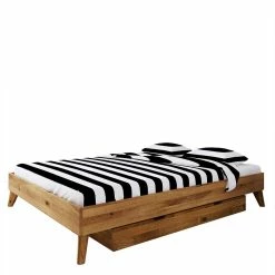 Wildeiche Einzelbett FĂŒr DachschrĂ€gen - Eavy V