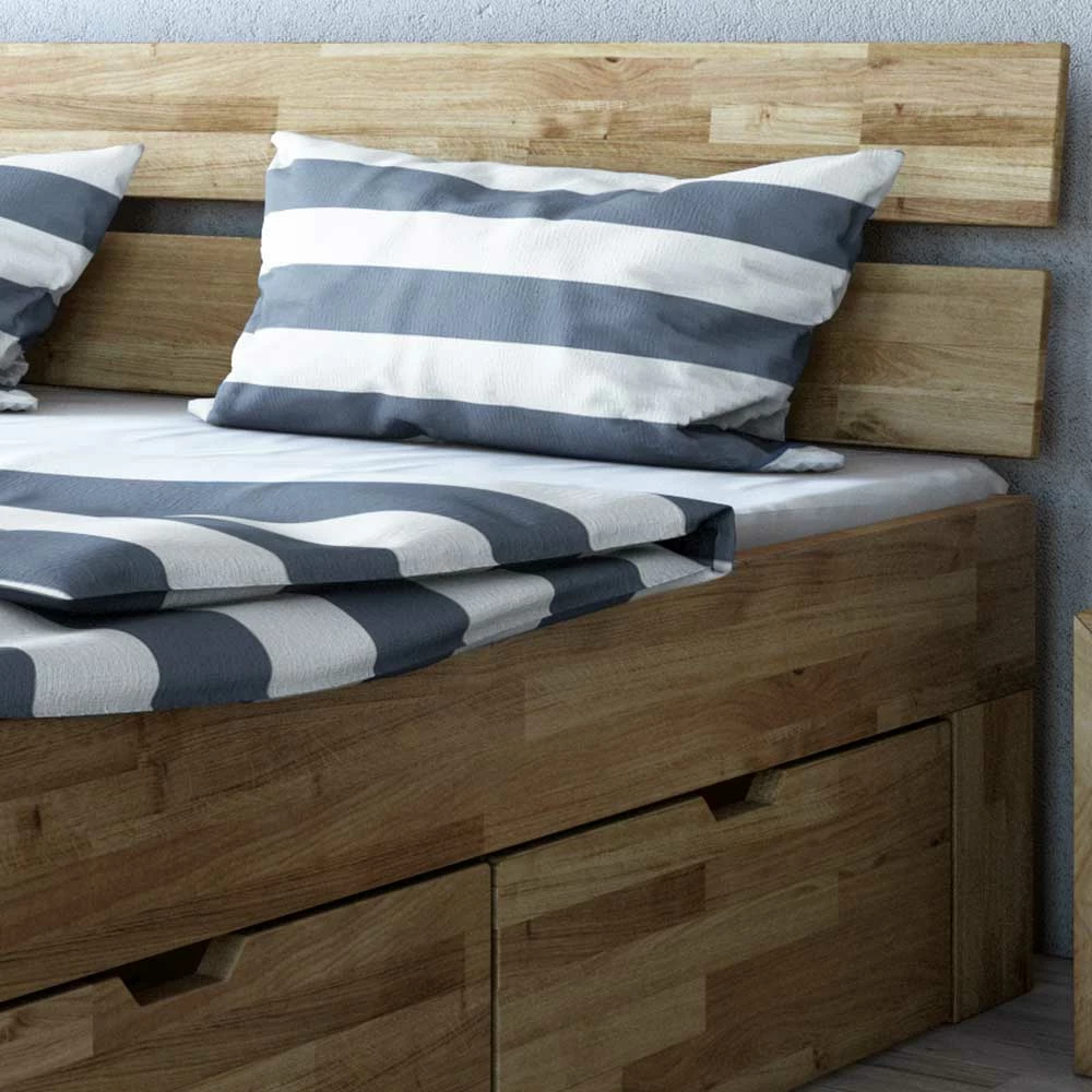 Wildeiche Schubkastenbett In Modernem Design - Henrietta â Bild 4