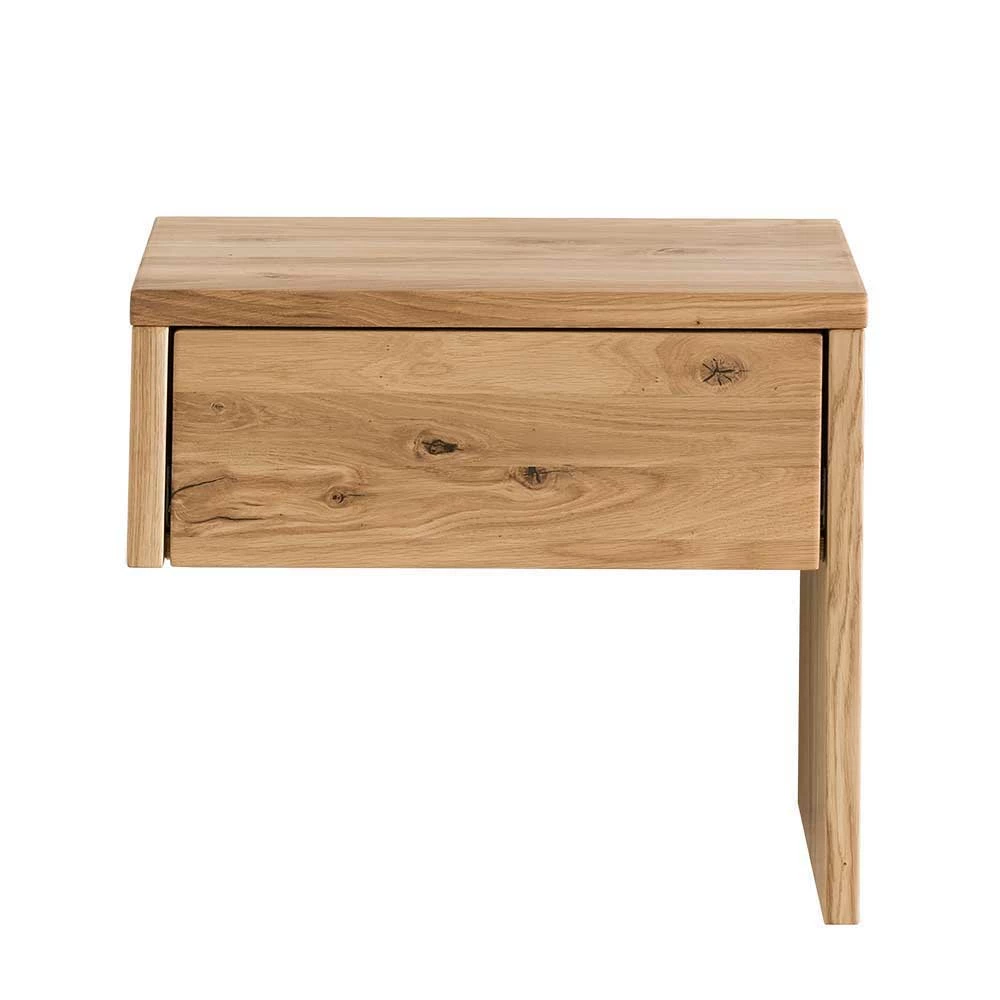 Wildeiche Schubkastenbett & Nachtkommoden - Aryvano (dreiteilig) – Bild 6